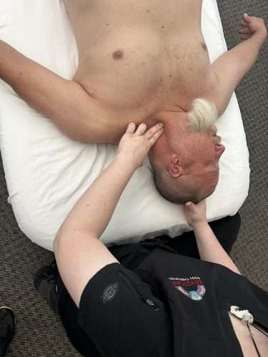 Clinical bodywork for aging adult to improve joint mobility
