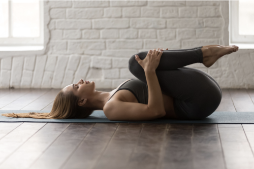 Knee to chest pose