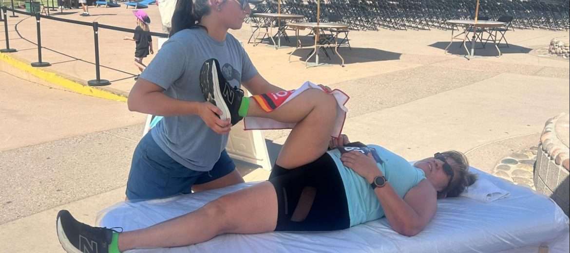 Therapeutic bodywork supporting injury recovery for athlete